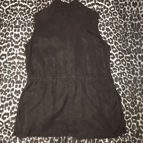 Buffalo Black Cinched Waist Vest Size L - Picture 7 of 8